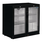 Polar G-Series Back Bar Cooler with Hinged Doors Black 208Ltr - GL002