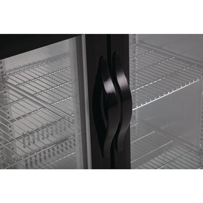 Polar G-Series Back Bar Cooler with Hinged Doors Black 330Ltr - GL004