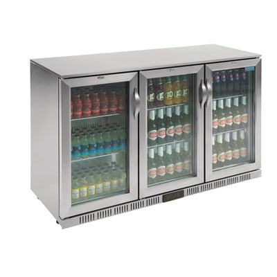 Polar G-Series Back Bar Cooler with Hinged Doors Stainless Steel 330Ltr - GL009