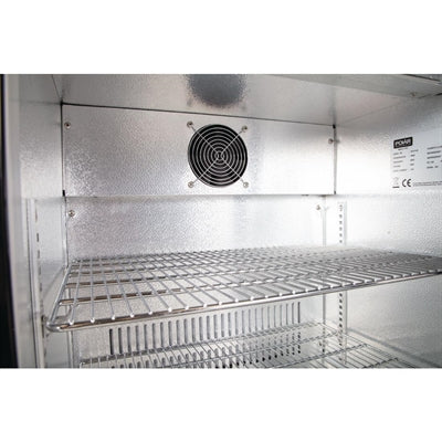 Polar G-Series 900mm Single Solid Door Back Bar Cooler Black 138Ltr - GL015