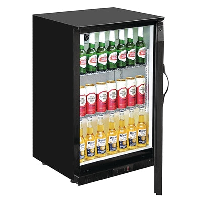 Polar G-Series 900mm Single Solid Door Back Bar Cooler Black 138Ltr - GL015