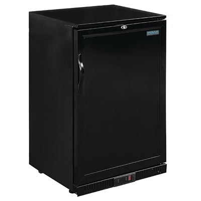 Polar G-Series 900mm Single Solid Door Back Bar Cooler Black 138Ltr - GL015