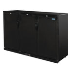 Polar G-Series 900mm Triple Solid Door Back Bar Cooler Black 330Ltr - GL017