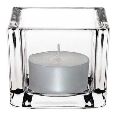 Olympia Glasses Tealight Holders Square Clear (6 Pack) - GM224