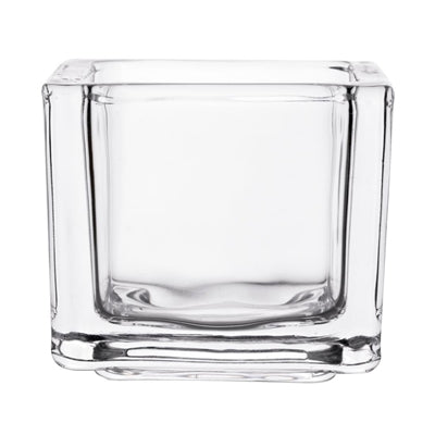 Olympia Glasses Tealight Holders Square Clear (6 Pack) - GM224