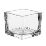 Olympia Glasses Tealight Holders Square Clear (6 Pack) - GM224