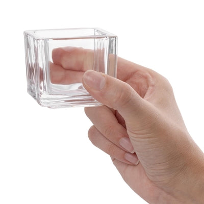 Olympia Glasses Tealight Holders Square Clear (6 Pack) - GM224