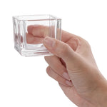 Olympia Glasses Tealight Holders Square Clear (6 Pack) - GM224