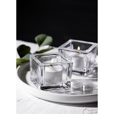 Olympia Glasses Tealight Holders Square Clear (6 Pack) - GM224