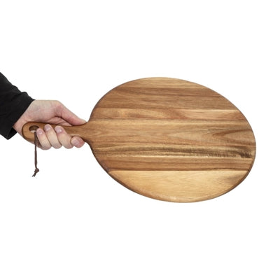 Olympia Acacia Wood Round Pizza Paddle Board 355mm - GM262