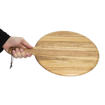 Olympia Acacia Wood Round Pizza Paddle Board 330mm - GM308