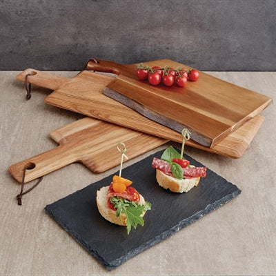 Olympia Acacia Wood Wavy Handled Wooden Board Large 355mm - GM264