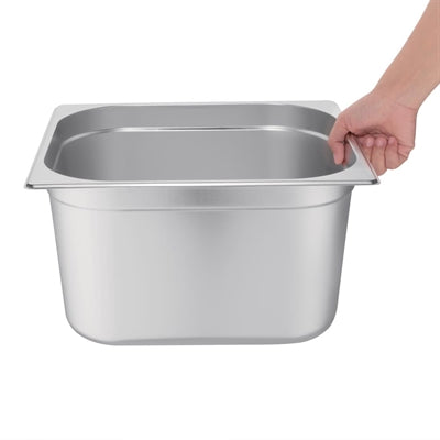 Vogue Stainless Steel Gastronorm 2/3 Tray 200mm - GM315