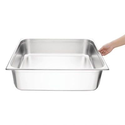 Vogue Stainless Steel 2/1 Gastronorm Tray 200mm - GM317
