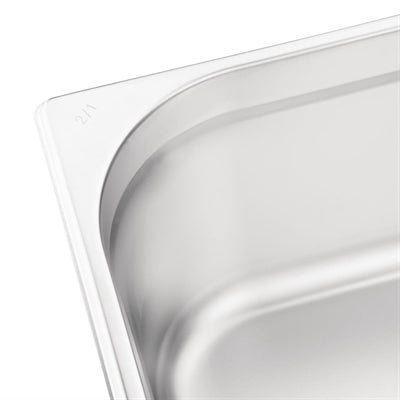 Vogue Stainless Steel 2/1 Gastronorm Tray 200mm - GM317
