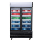 Polar G-Series Upright Hinged Door Display Cooler with Light Box 950Ltr Black - GM813