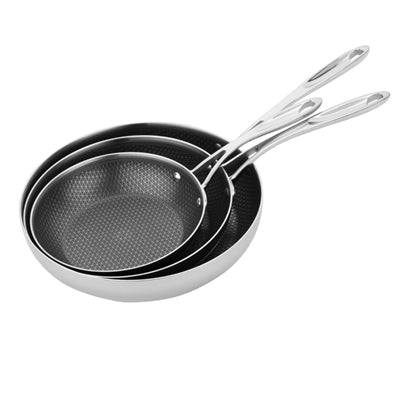 Vogue Tri-Shield Stainless Steel Frying Pan with Clad Coating 20cm - GP187