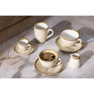 Olympia Kiln Cappuccino Saucers Sandstone 160mm (6 Pack) - GP333