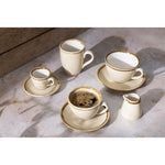 Olympia Kiln Cappuccino Cups Sandstone 230ml (6 Pack) - GP330