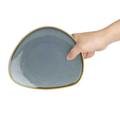 Olympia Kiln Triangular Side Plates Ocean 165mm (6 Pack) - GP341