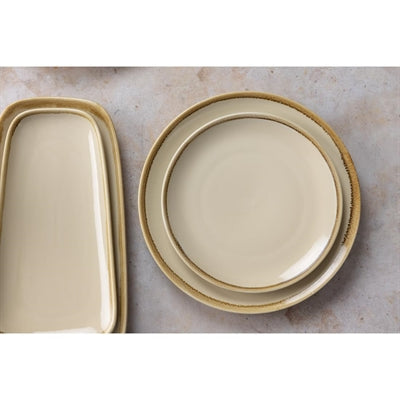 Olympia Kiln Round Coupe Plates Sandstone 230mm (6 Pack) - SA284