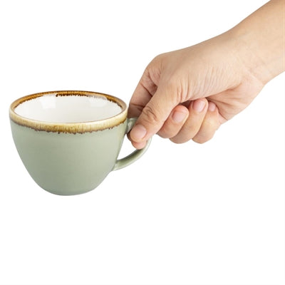 Olympia Kiln Cappuccino Cups Moss 230ml (6 Pack) - GP478