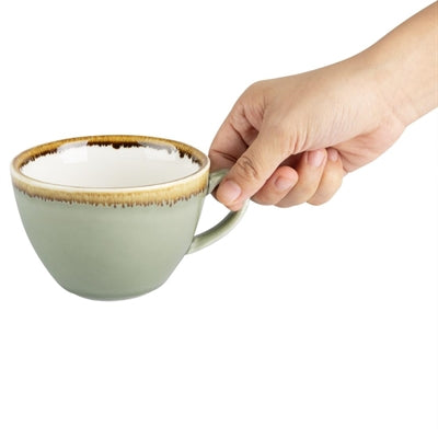 Olympia Kiln Cappuccino Cups Moss 340ml (6 Pack) - GP480