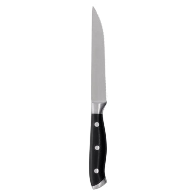 Olympia Premium Riveted Steak Knives with Black ABS Handles (6 Pack) - GR919