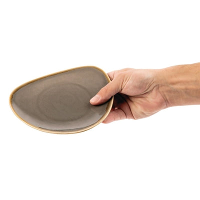 Olympia Kiln Triangular Side Plates Smoke 165mm (6 Pack) - HC383