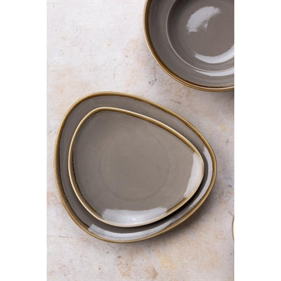 Olympia Kiln Triangular Plates Smoke 280mm (4 Pack) - HC385