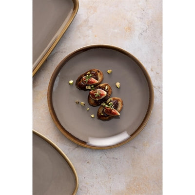 Olympia Kiln Round Coupe Plates Smoke 230mm (6 Pack) - HC387