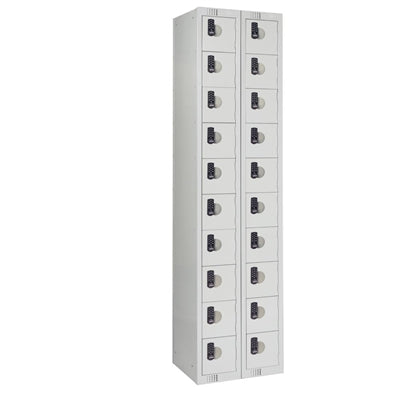 Twenty Door Personal Effects Locker Grey Electronic Four-Digit Lock - HR545