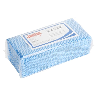Jantex Washroom Cleaning Cloth Blue (50 Pack) - HT493