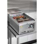 Buffalo 600 Series 2.9kW Ribbed Electric Griddle 400mm - HT754