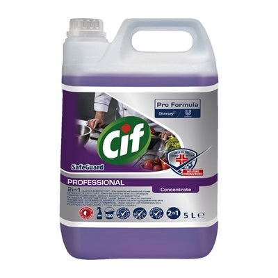 Cif Pro Formula SafeGuard 2-in-1 Cleaner Disinfectant 5Ltr (2 Pack) - HW522