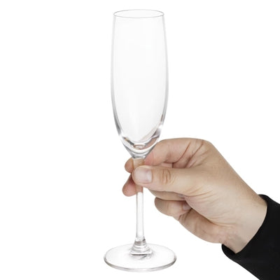 Olympia Novello Crystal Champagne Flutes 180ml (6 Pack) - HW653