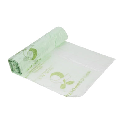 Jantex Green Compostable Bin Liners 10Ltr (24 Pack) - HW684