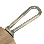 Olympia Round Paddle Board Acacia Wood Metal Handle 505x356mm - HX390
