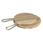 Olympia Round Paddle Board Acacia Wood Metal Handle 505x356mm - HX390