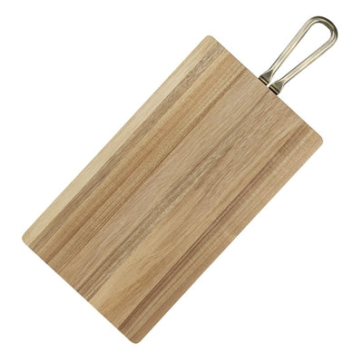 Olympia Rectangular Paddle Board Acacia Wood Metal Handles 615x260x20mm - HX392