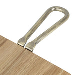 Olympia Rectangular Paddle Board Acacia Wood Metal Handles 615x260x20mm - HX392