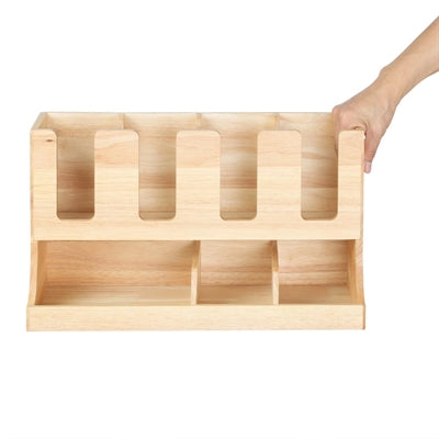 Olympia Cup and Condiment Station Hevea Wood 448x168x268mm - HX395