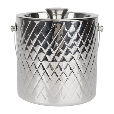 Olympia Geo Double Wall Ice Bucket Stainless Steel 1950ml - HY134