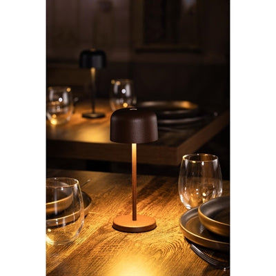 Olympia Siena Table Lamp Round Dome Chestnut 200mm - HZ201