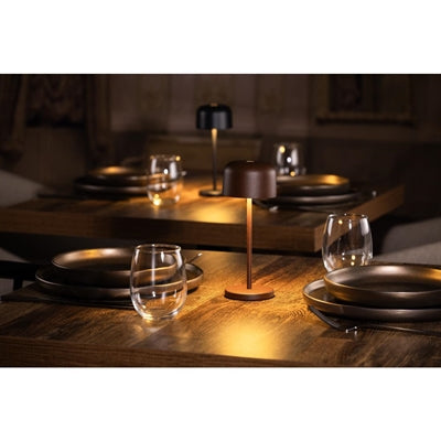Olympia Siena Table Lamp Round Dome Chestnut 200mm - HZ201