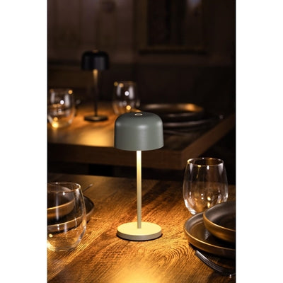 Olympia Siena Table Lamp Round Dome Sage 200mm - HZ202