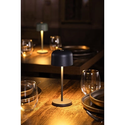 Olympia Siena Table Lamp Round Dome Grey 200mm - HZ203