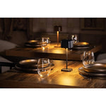 Olympia Lucca Table Lamp Squared Dome Black 200mm - HZ204