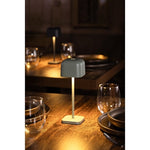 Olympia Lucca Table Lamp Squared Dome Sage 200mm - HZ206
