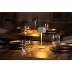 Olympia Lucca Table Lamp Squared Dome Sage 200mm - HZ206